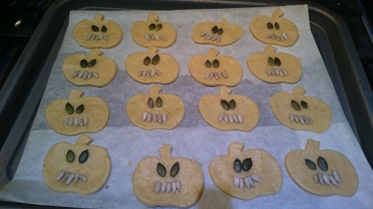 Pumpkin Shapes Biscuits.JPG