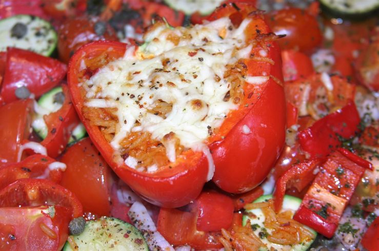 Stuffed Red Peppers Spanish style.JPG