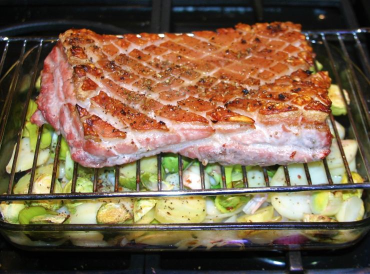 Belly of Pork out of the oven.JPG