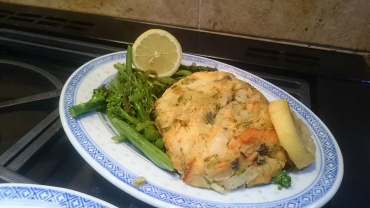 Trout and Dill Fishcakes and Spring Greens.jpg