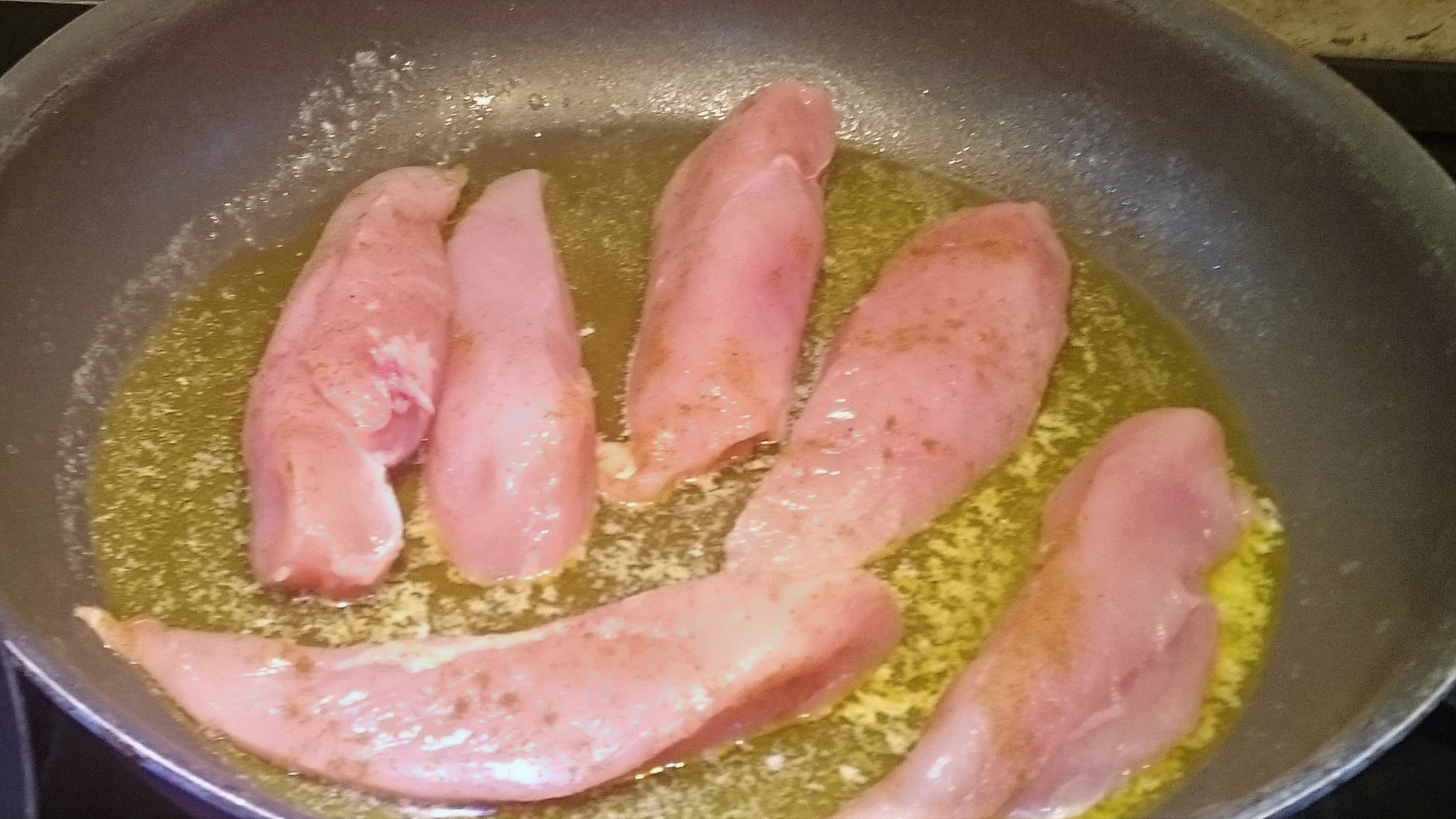 Browning the chicken breast strips.jpg